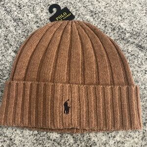 Polo by Ralph Lauren Brown Knit Beanie